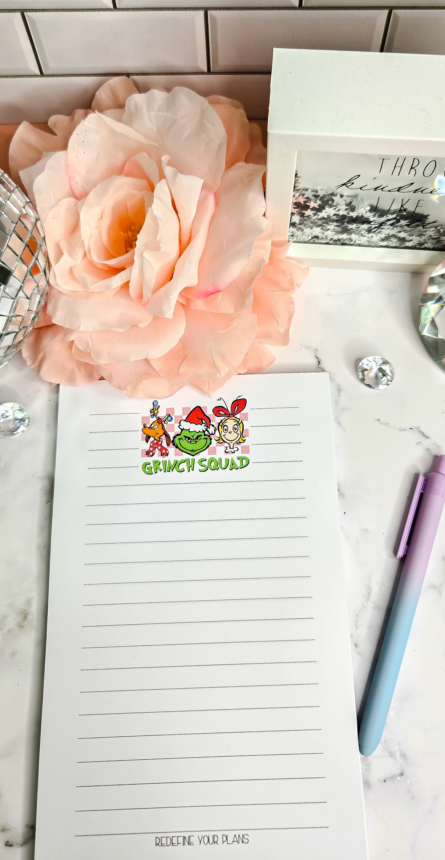 The grinch squad notepad