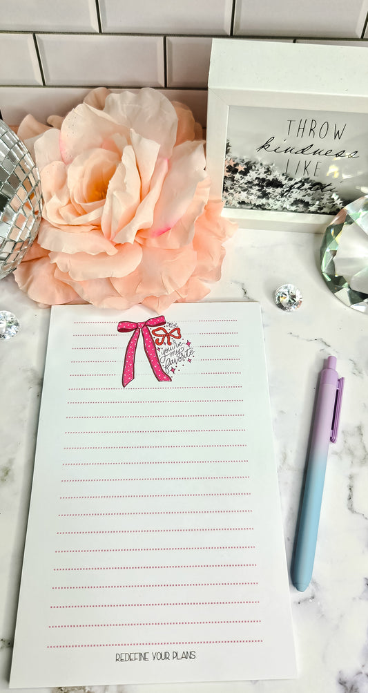 My favorite valentine bows- notepad