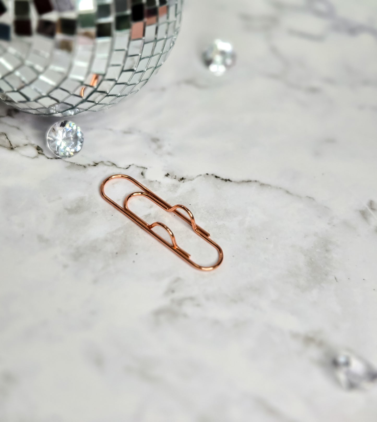 Rose gold pen clip