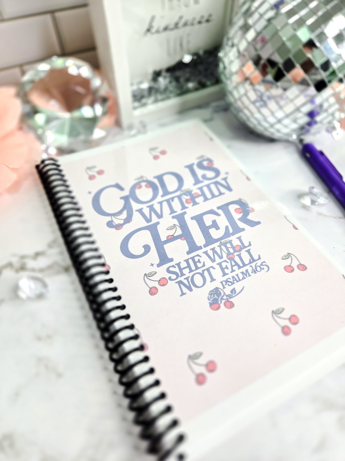 God is within her she will not fall cherry notebook