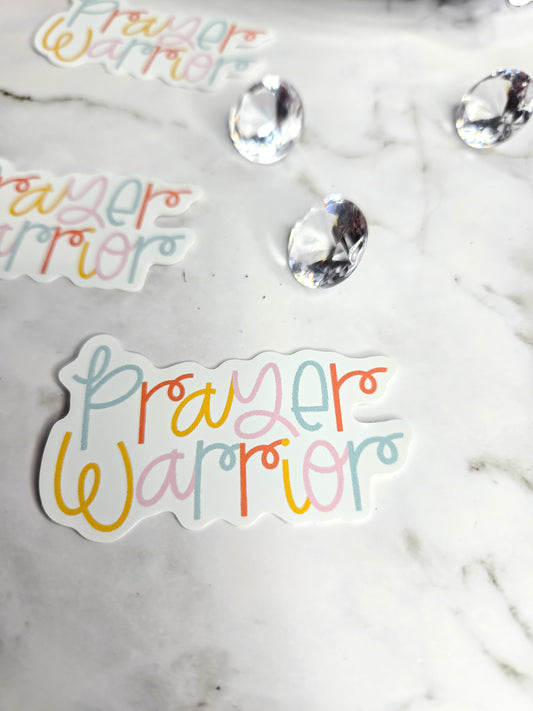 Prayer warrior sticker