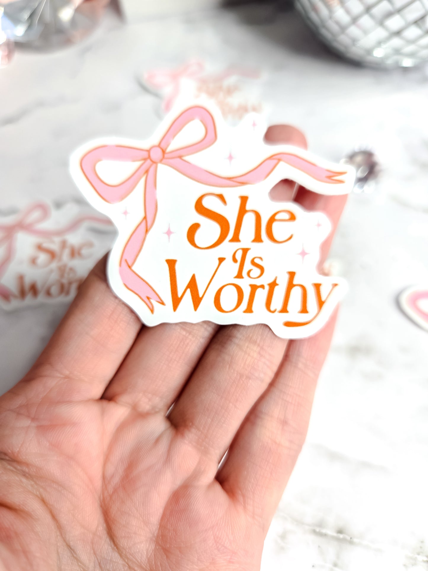 She is worthy sticker