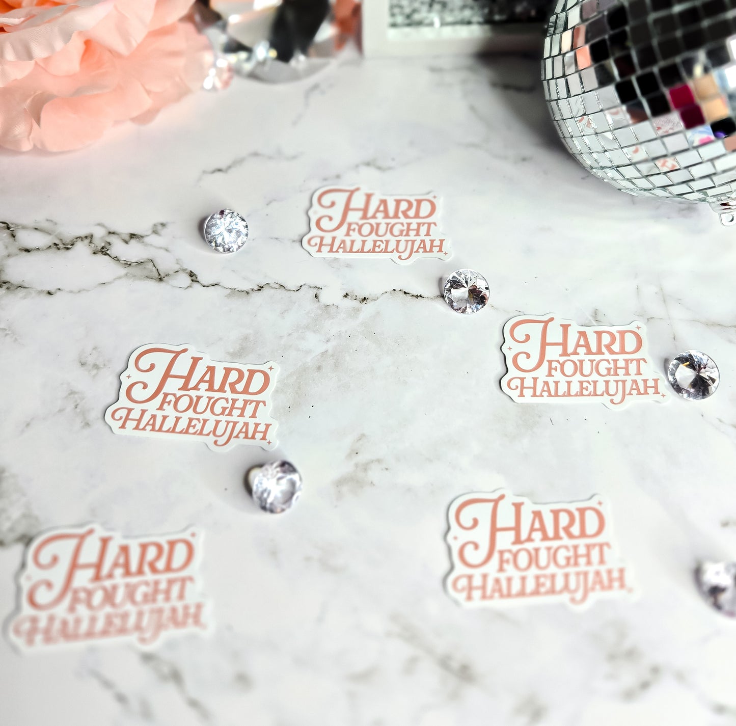 Hard fought hallelujah sticker