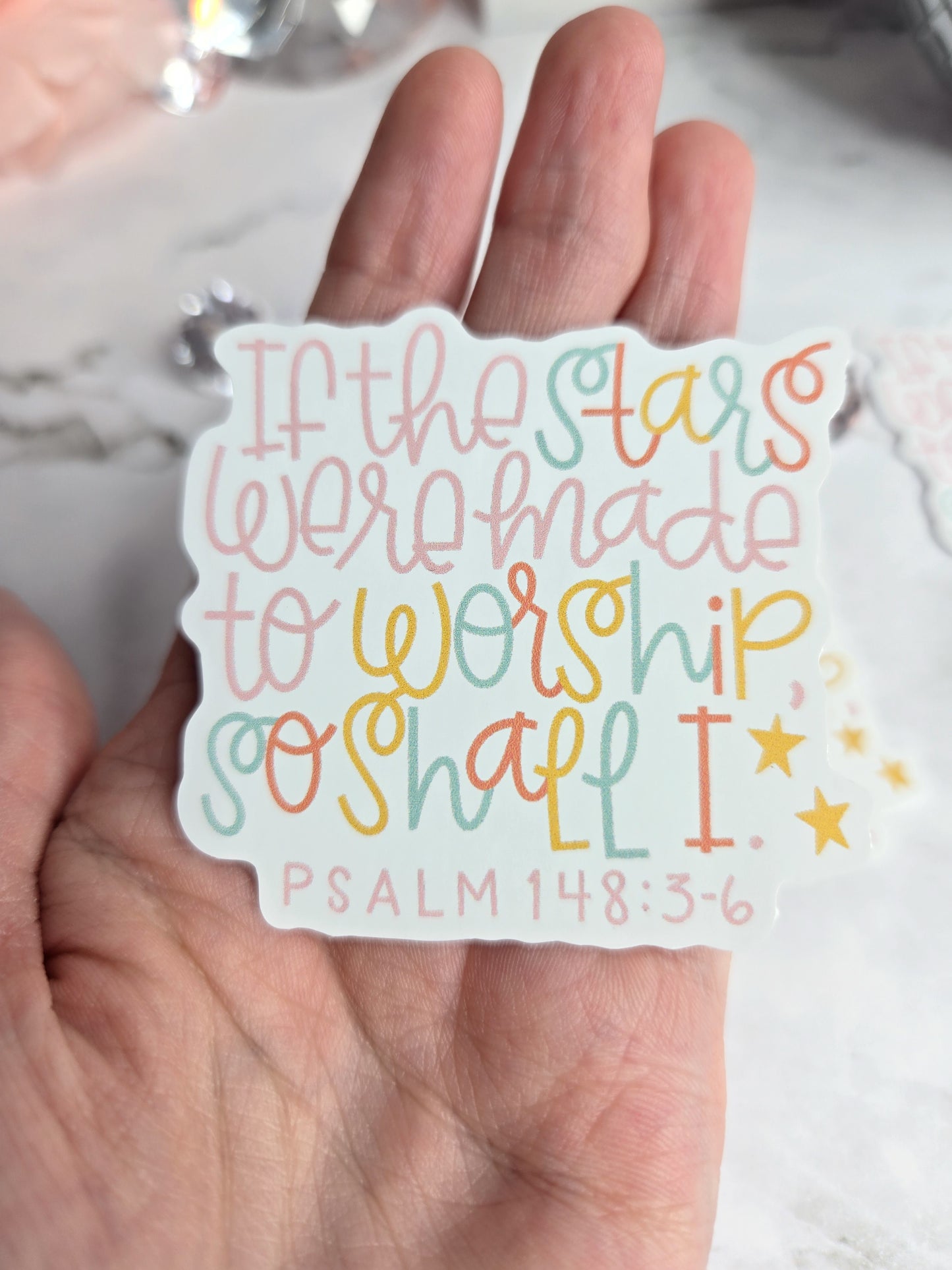 Stars were made to worship sticker