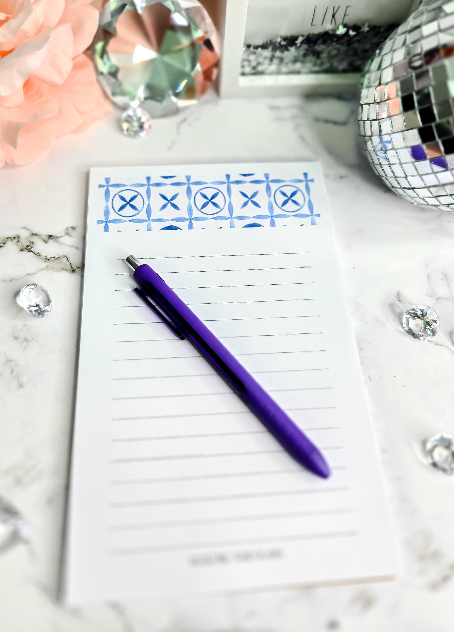 Coastal mosaic notepad