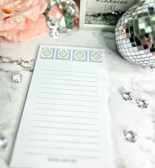 Cerulean charm notepad