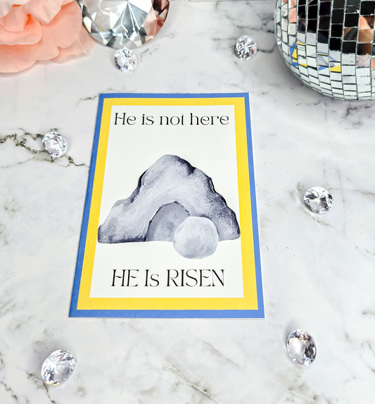 He is not here He Is Risen Easter Greeting card