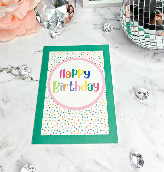 Happy Birthday sprinkle greeting card