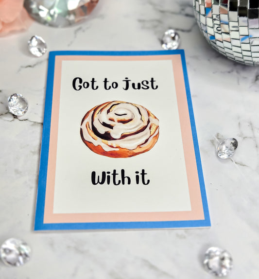 Cinnamon roll greeting card