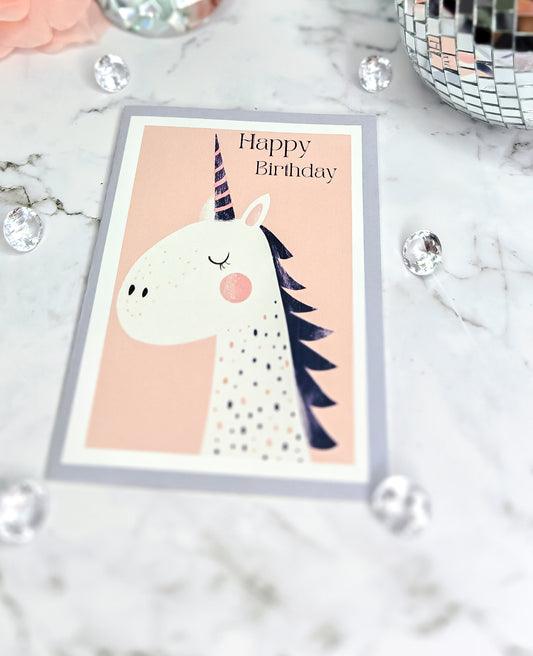 Happy Birthday Unicorn greeting card