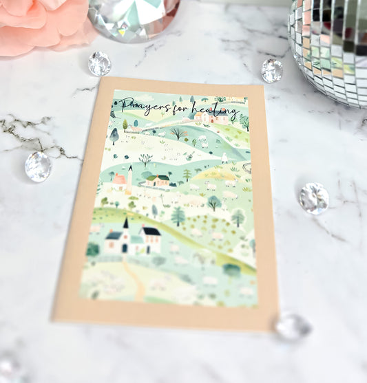 Prayers for healing greeting card