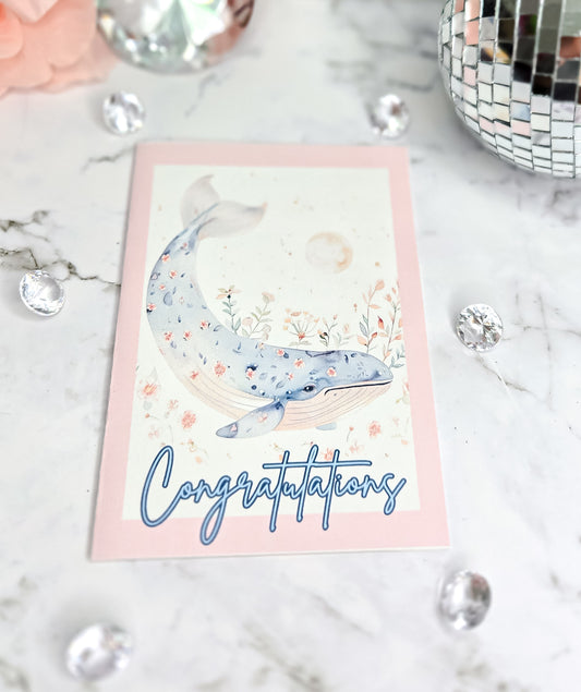 Congratulations baby girl greeting card