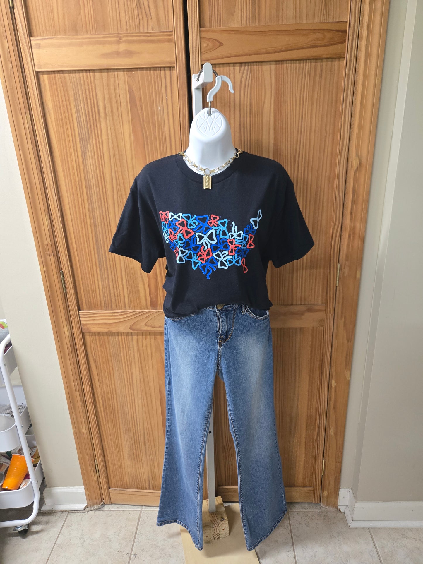 1776 Bows graphic Tee- 4th of July- love America