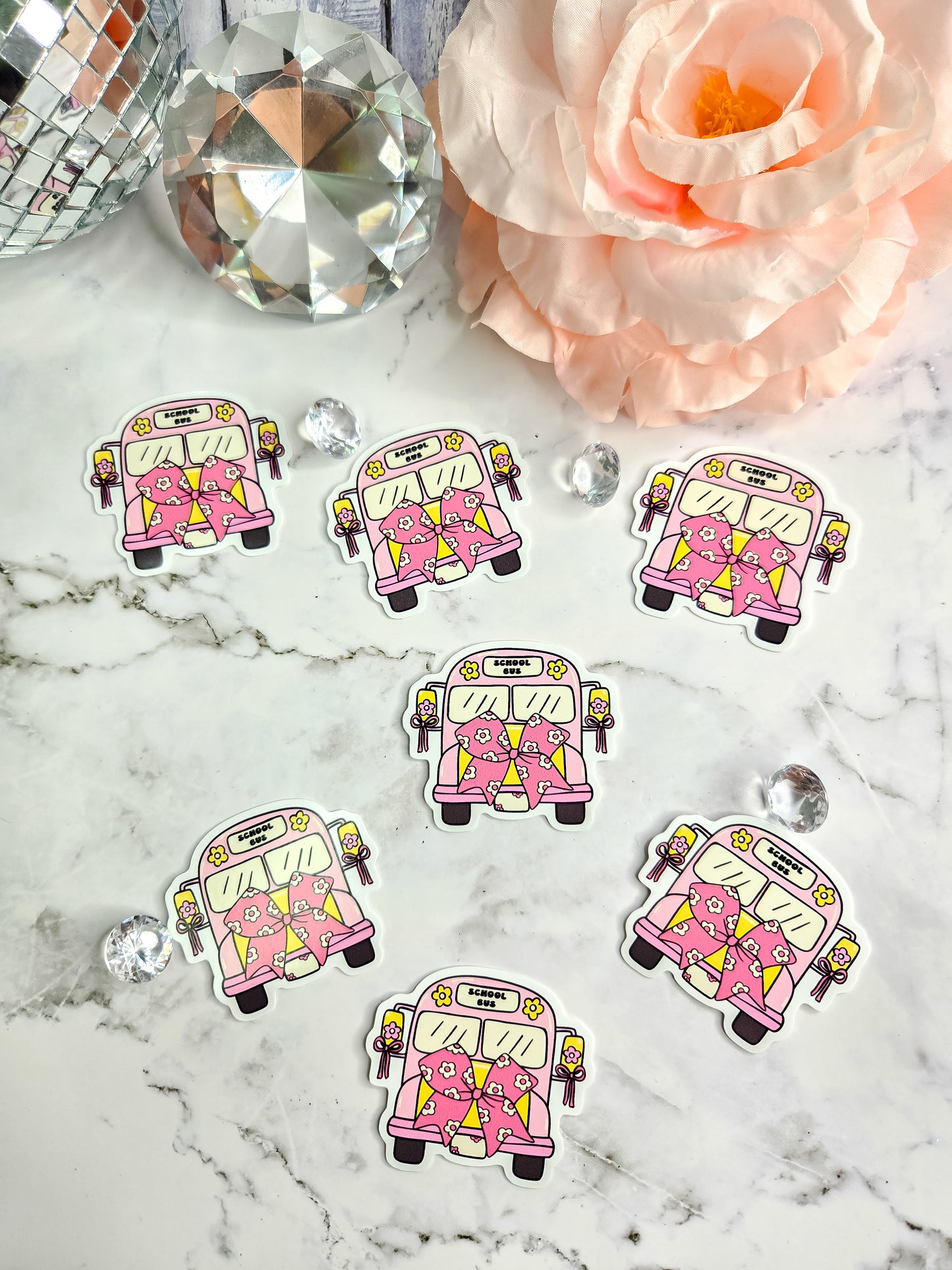 Back to school in style bus sticker