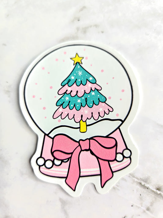 Christmas time snowglobe sticker