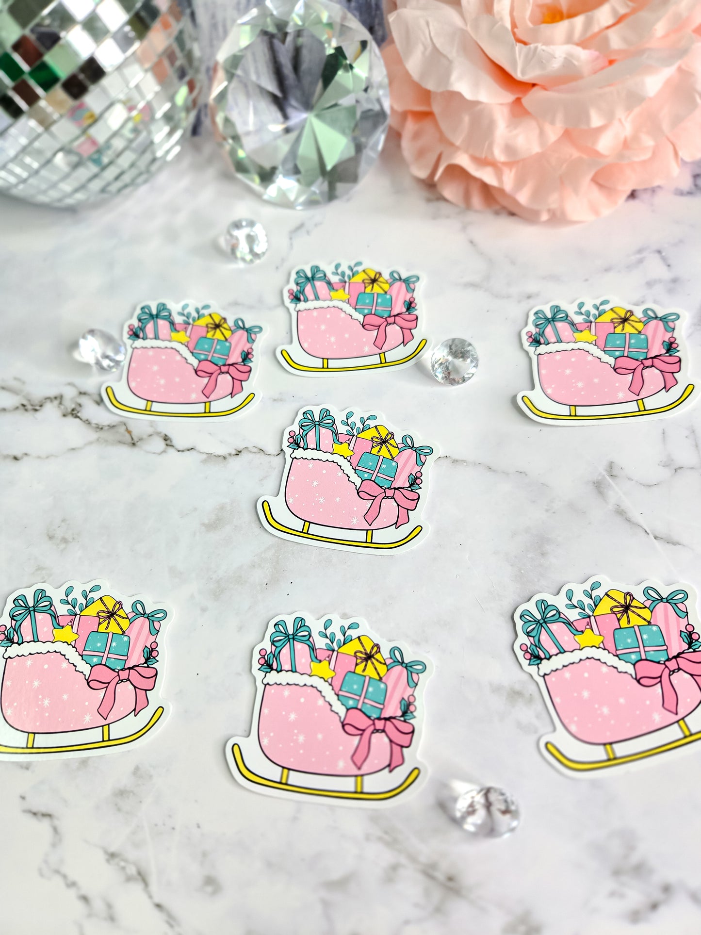 A sleigh full of gifts Sticker