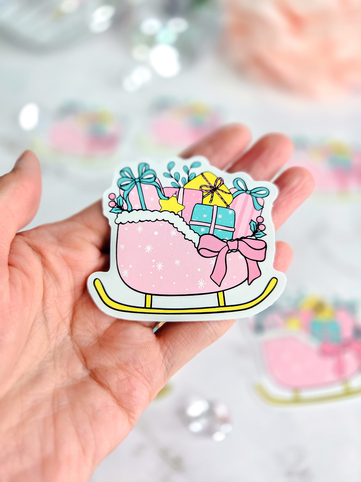 A sleigh full of gifts Sticker