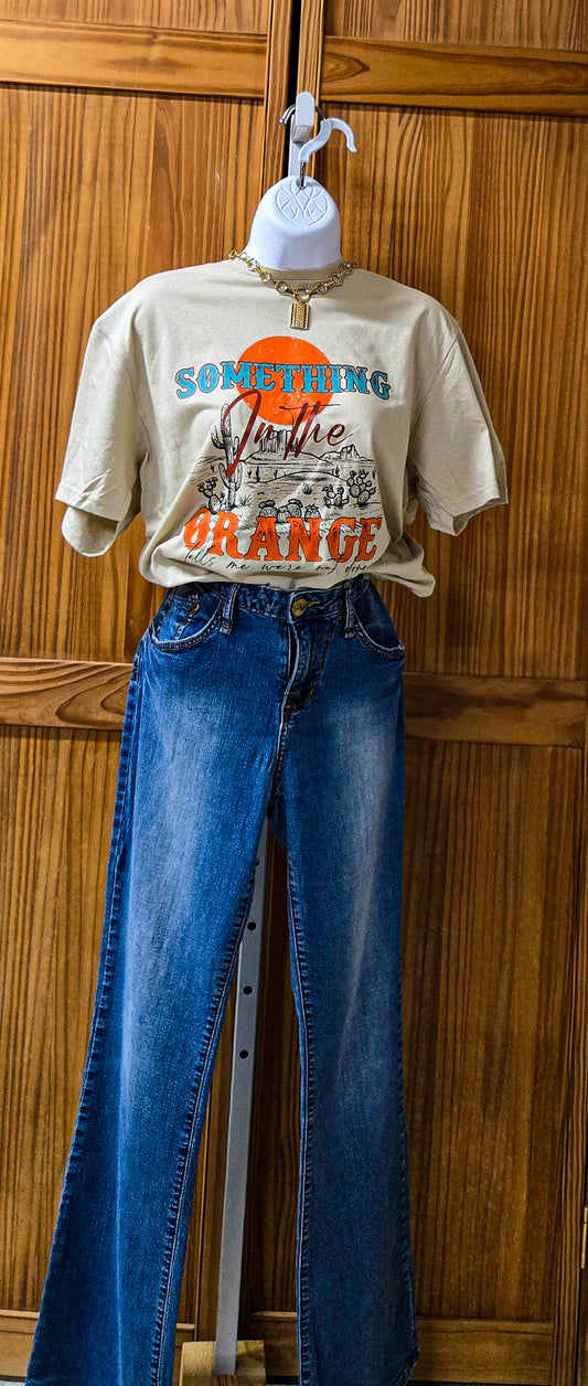 Something in the orange graphic Tee
