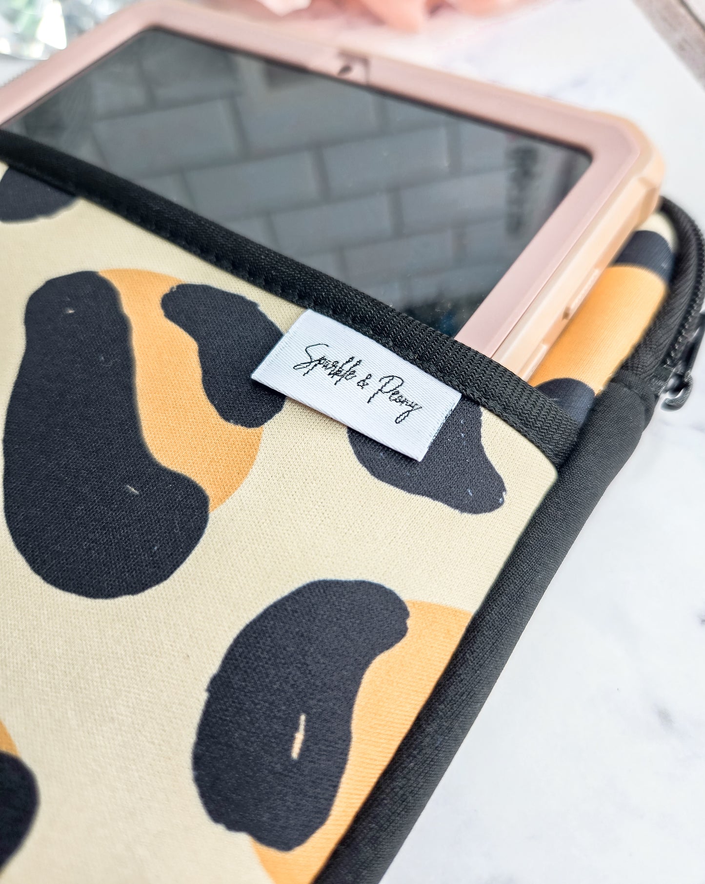 Faithfully Fierce neoprene tablet case