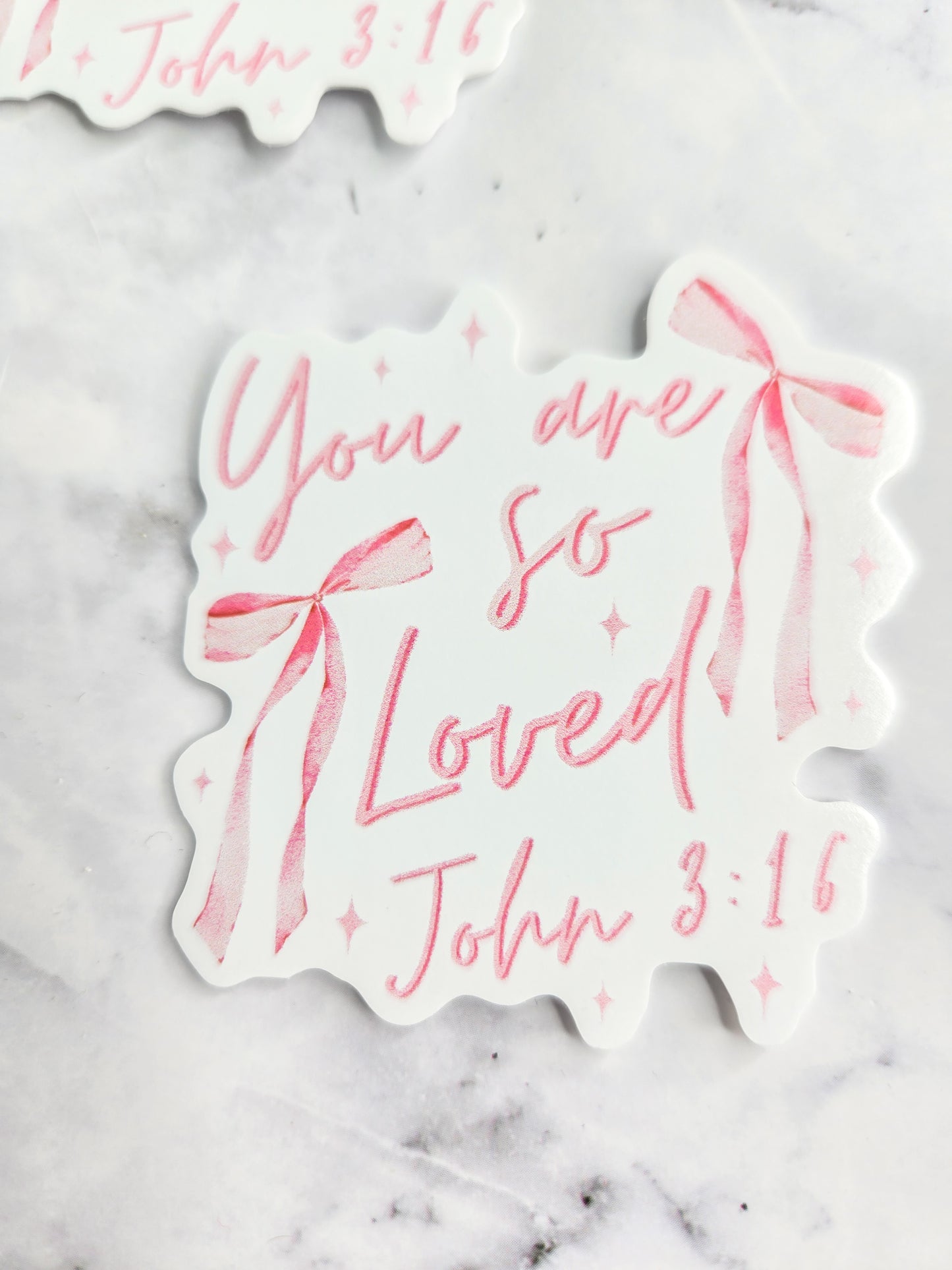 You Are So Loved Sticker – Soft Pink Christian Vinyl Sticker | Encouraging Faith Sticker