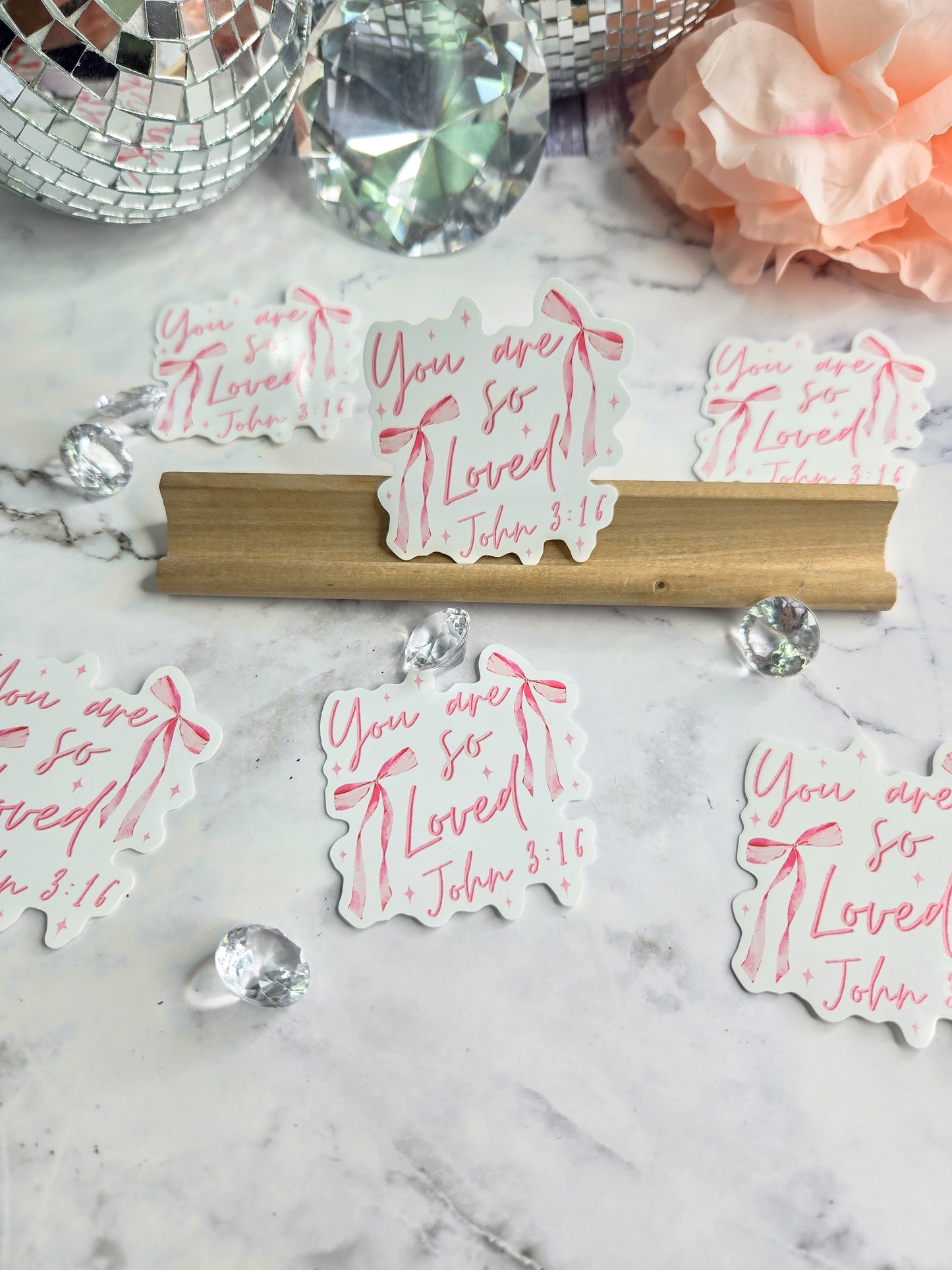 You Are So Loved Sticker – Soft Pink Christian Vinyl Sticker | Encouraging Faith Sticker