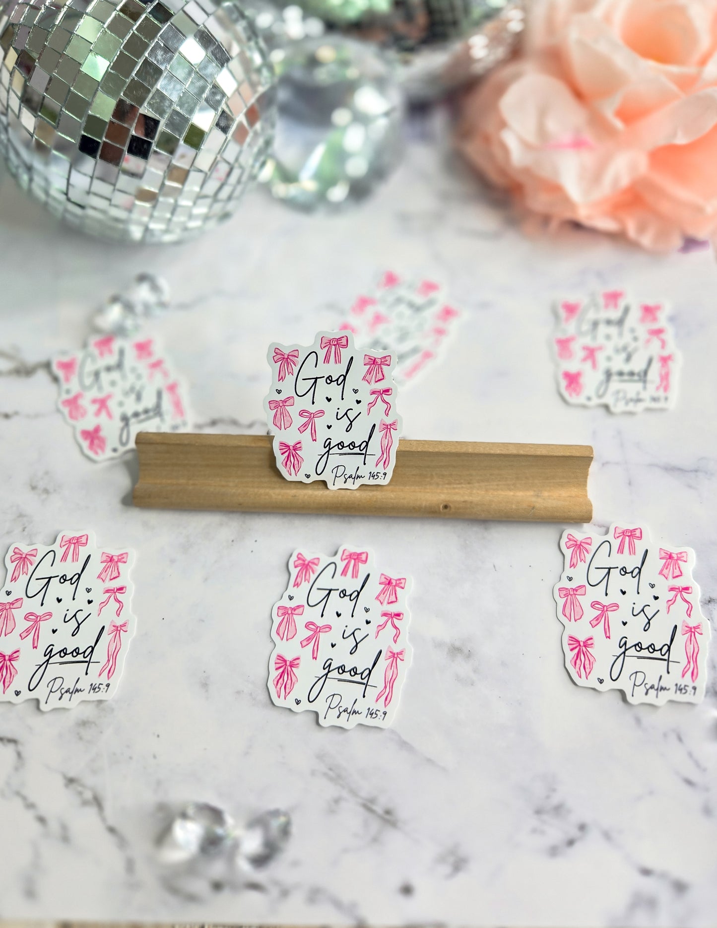 God Is So Good Sticker – Pink Bow Christian Vinyl Sticker | Faith-Based Feminine Sticker