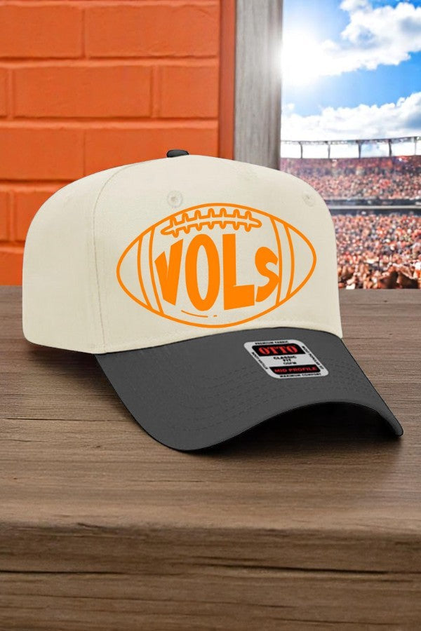 SC - ETA 5/27 - Vols Football Natural/Black Embroidered Hat