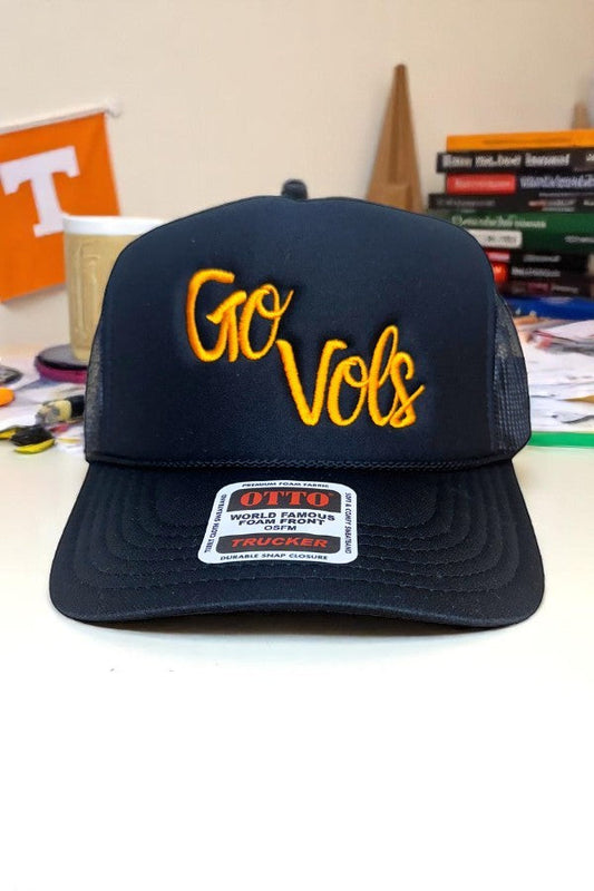 SC - ETA 6/26 - Go Vols Black Embroidered Trucker Hat