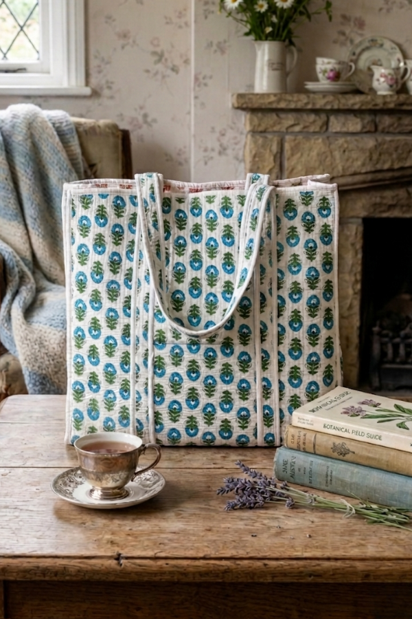 SC - Aster Floral Patterned Tote Bag
