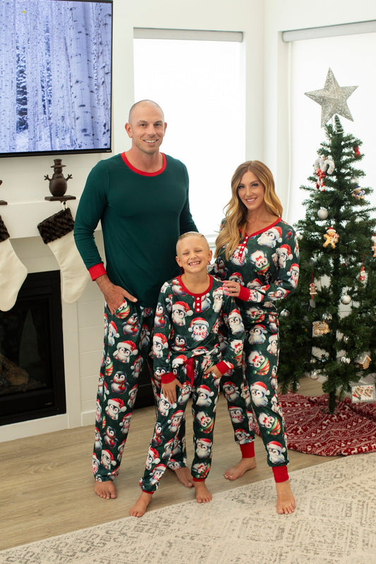 PREORDER: Matching Family Christmas Pajamas in Penguin