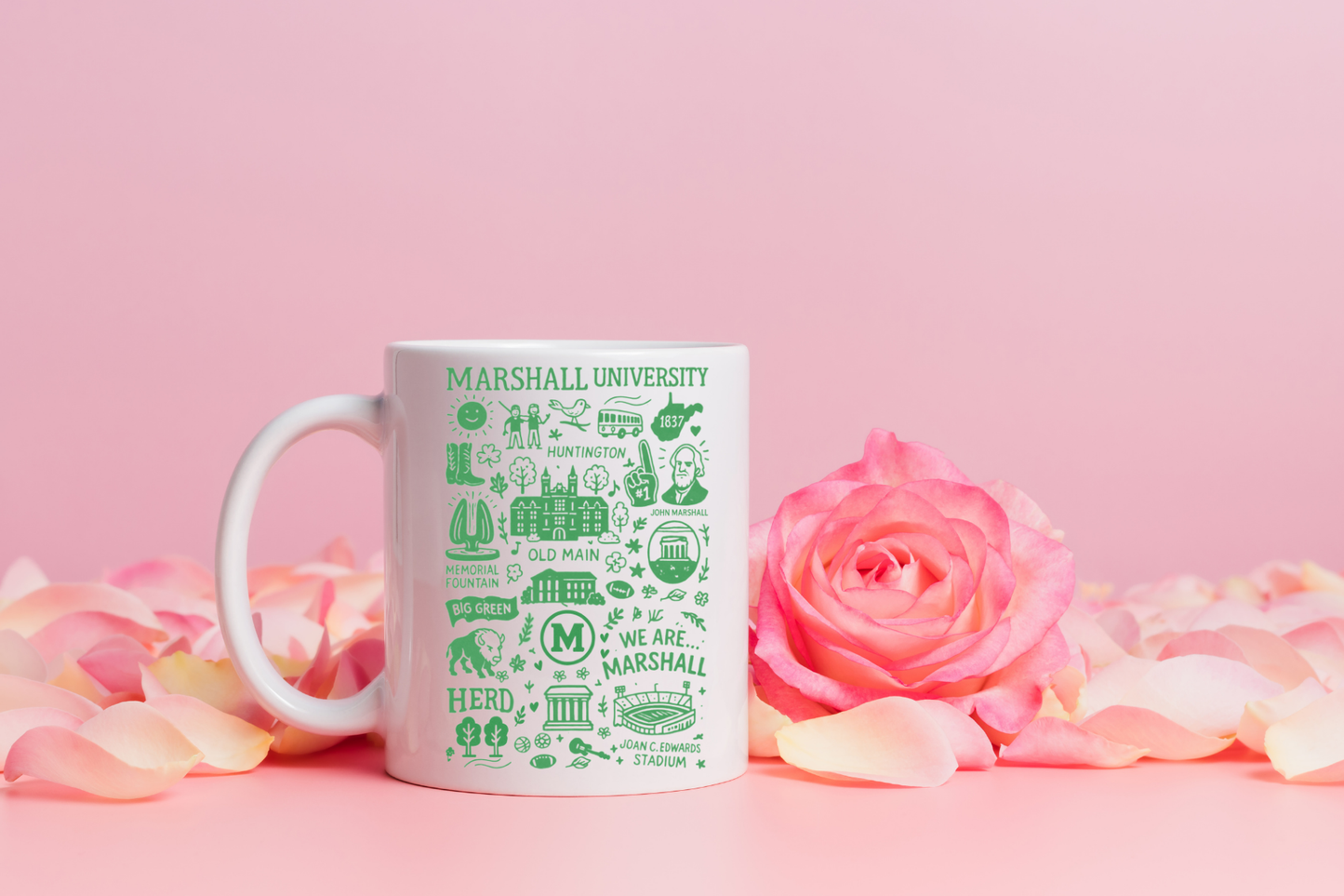 Marshall University doodle- coffee mug 15 oz gift