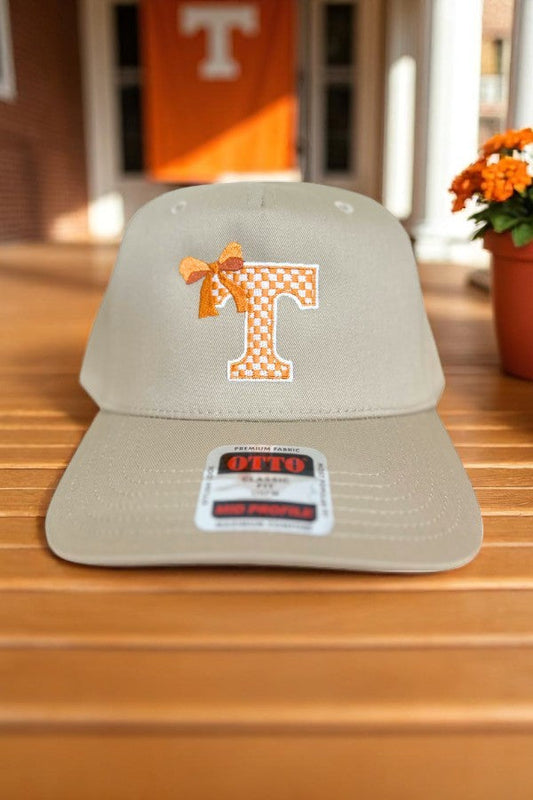 SC - ETA 6/26 - Vols T with Bow Tan Canvas Embroidered Hat