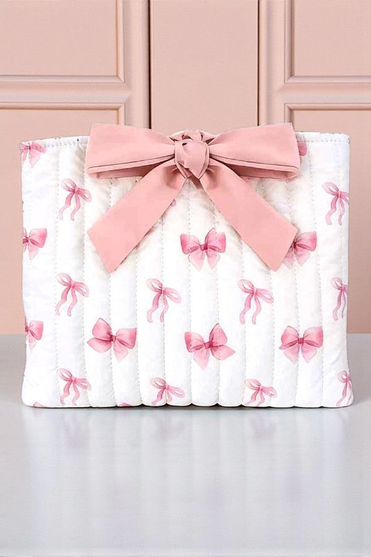 SC - 4/30 - Esther Pink Bow Print Bible Cover