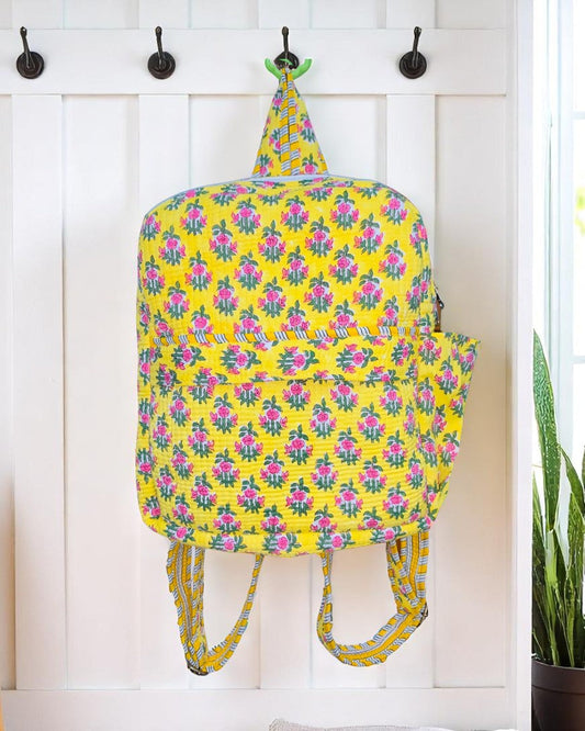 SC - ETA 7/11 - Winona Yellow Floral Print Backpack