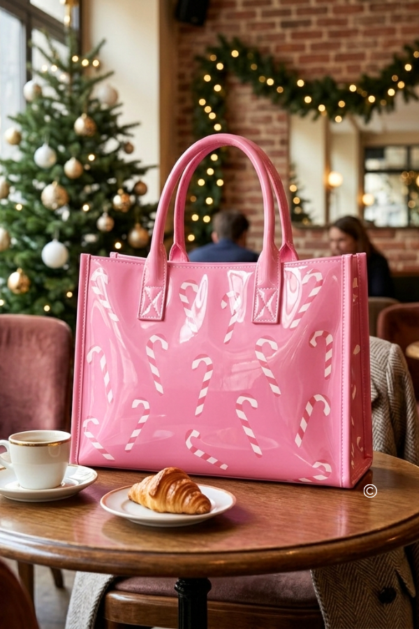SC - ETA 9/30-10/14 The Pink Peppermint Vinyl Tote©