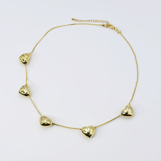 5 Hearts Necklace