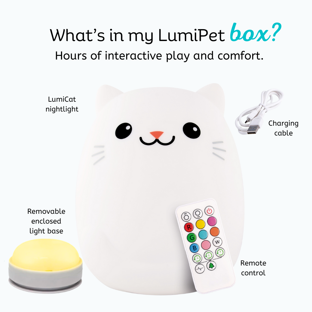 LumiPets® Clive the Cat- Children's Touch Night Light