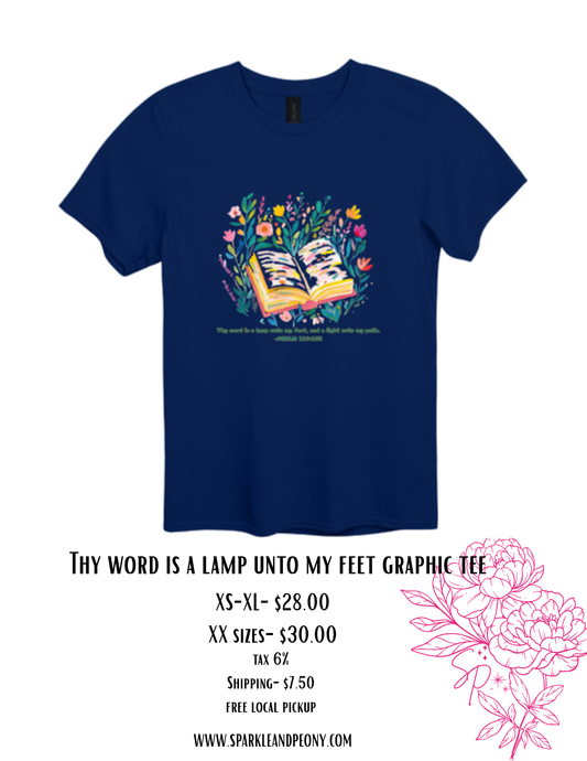 Your Word, My Light Graphic Tee | Psalm 119:105 Christian T-Shirt