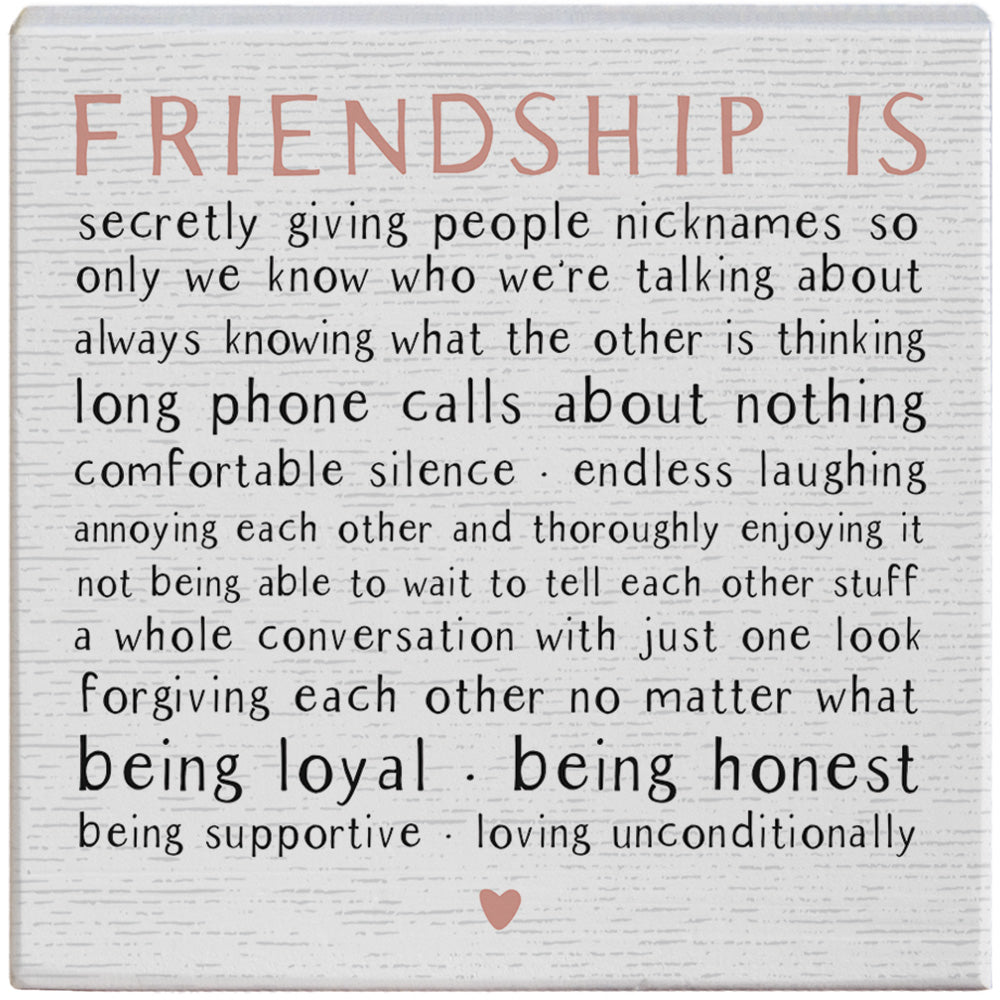 Friendship is gift block