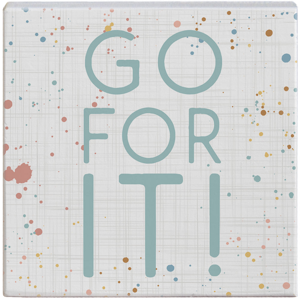 Go for it wood block gift