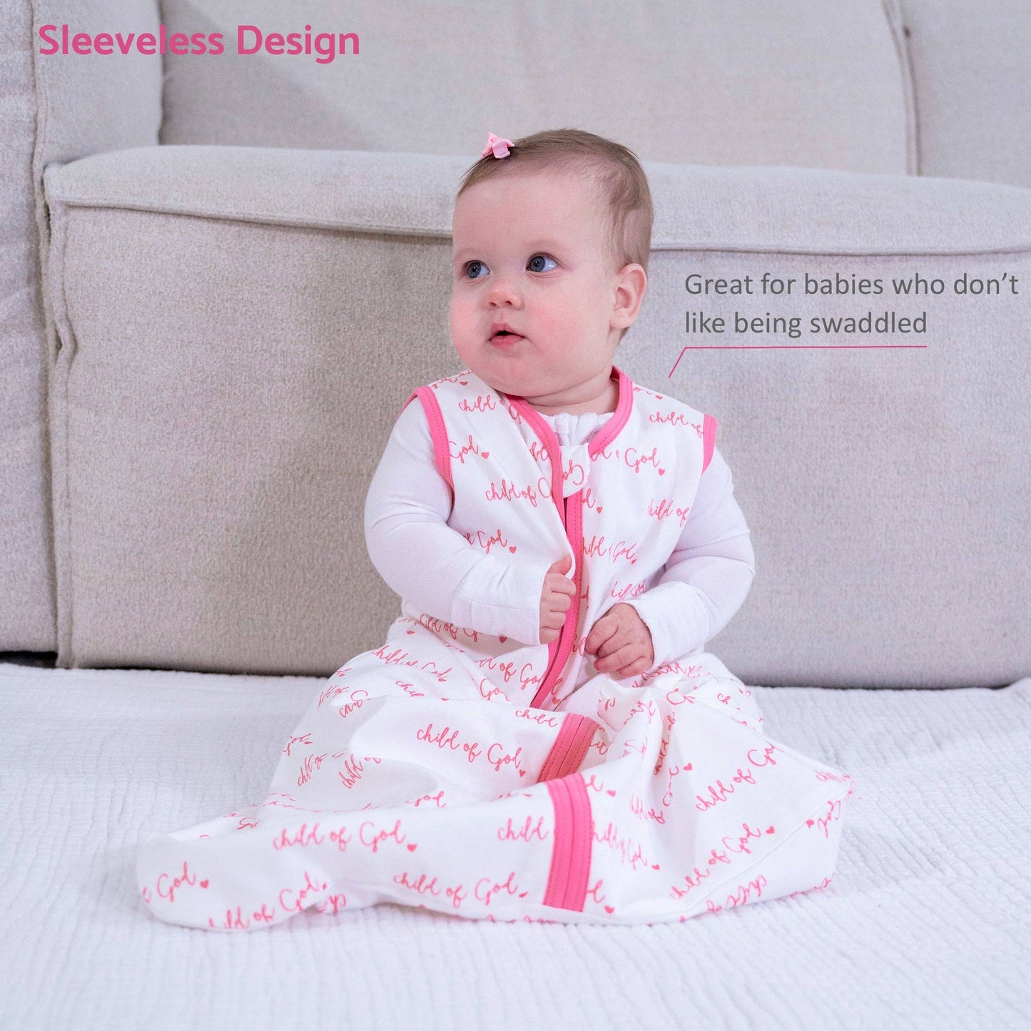 Organic Cotton Sleep Sack 0.5 TOG Pink Child of God