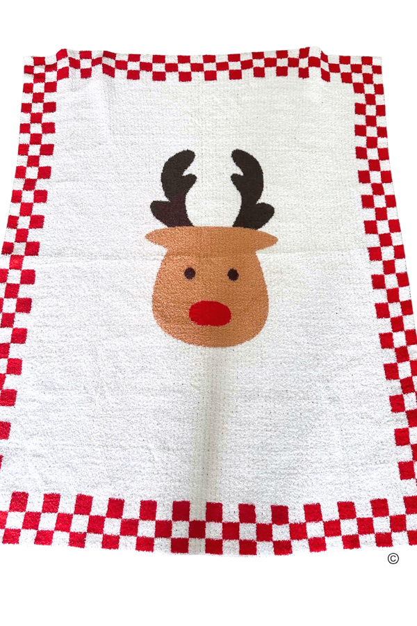 SC - ETA 9/30-10/14 Santa's Sweetheart Reindeer Blanket