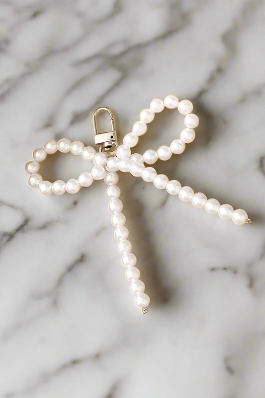 SC - White Bow Purse Charm