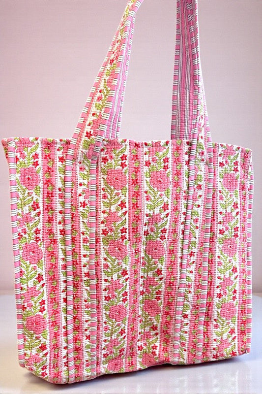 SC - Ophelia Pink Floral Tote Bag