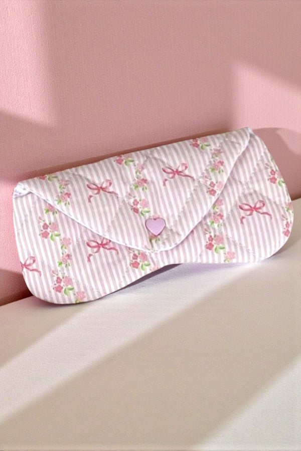SC - Ava Pink Ribbon Eyeglass Case