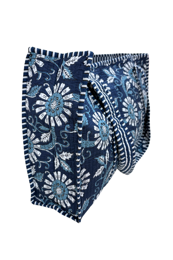 SC - Isla Navy Blue Floral Tote Bag