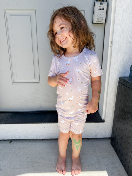 Goose Bamboo Shorts Set