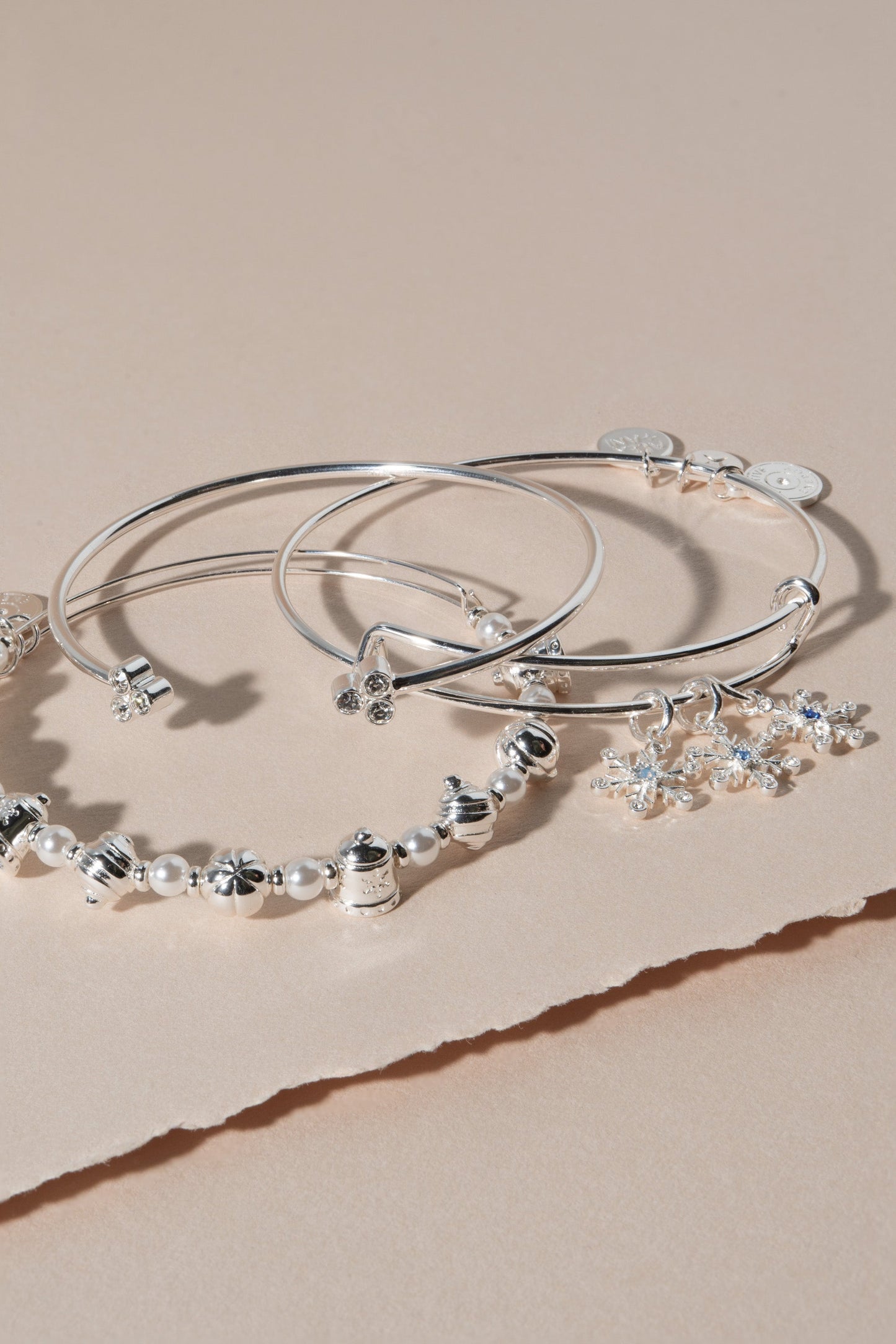 Snowflake Charm Bangle