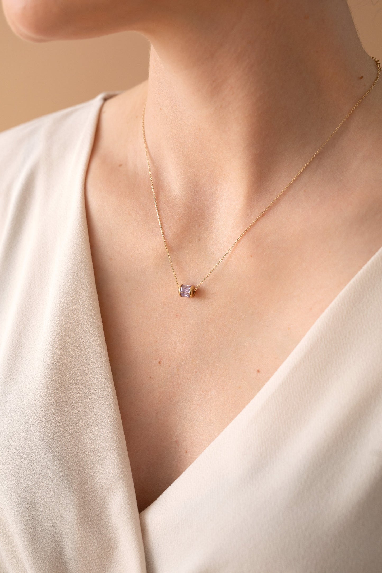 June Birthstone Precious Pendant Necklace