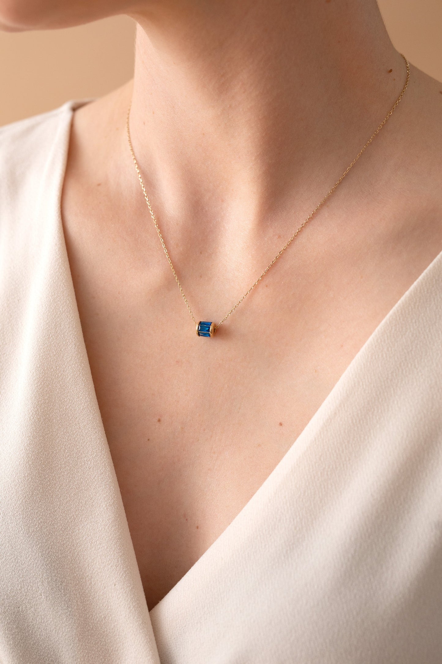 September Birthstone Precious Pendant Necklace